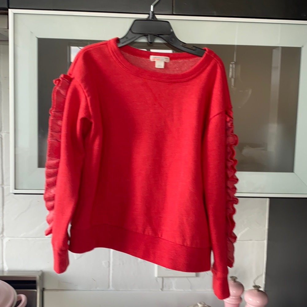 Crewcuts sweatshirt with ruffle detail